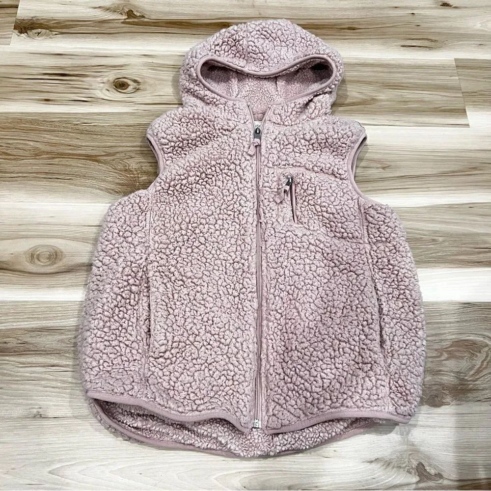 Weatherproof Vintage Pink Fuzzy Sherpa Vest Women’s Large
